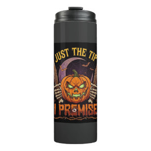 Just Tip Premise Halloween Pumpkin Bloody Knives_1 Thermal Tumbler
