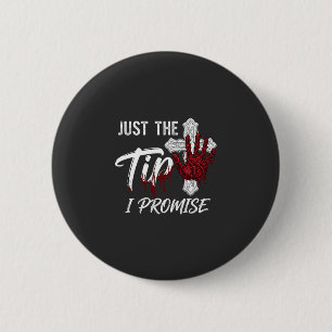 Just Tip Promise Halloween Bloody Hand Cross 6 Cm Round Badge