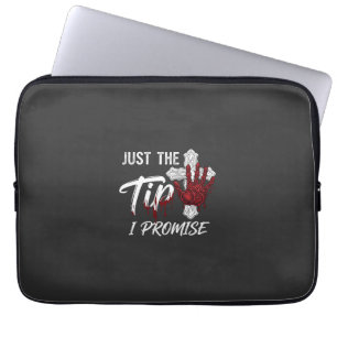 Just Tip Promise Halloween Bloody Hand Cross Laptop Sleeve