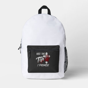 Just Tip Promise Halloween Bloody Hand Cross Printed Backpack