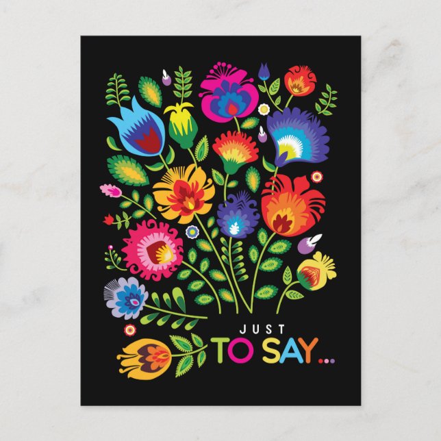 Just to say... customisable folklore postcard (Front)
