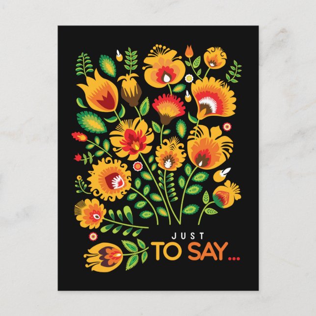 Just to say... customisable folklore postcard (Front)