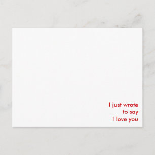 just to say 'I love you' Postcard