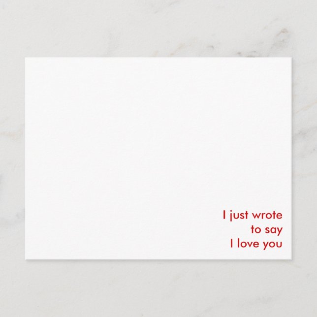 just to say 'I love you' Postcard (Front)