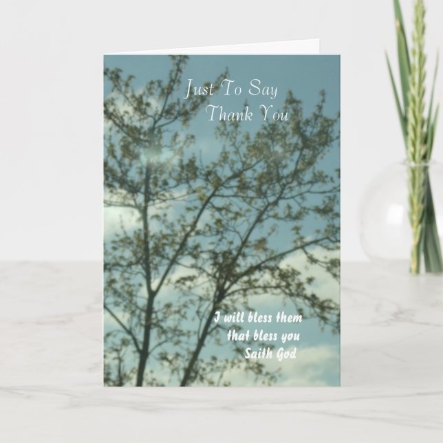 Just to say thank you card (Front)