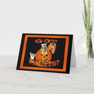 Just Too Cute Westie Puppy, Peeking Out of Pumpkin Card