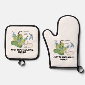 Just Translating Inside Protein Synthesis Humour Oven Mitt & Pot Holder Set