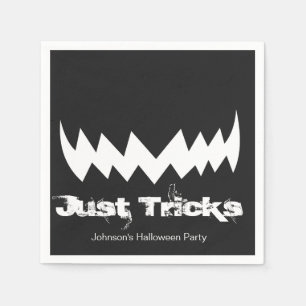 Just Tricks Evil Smile Halloween Napkin