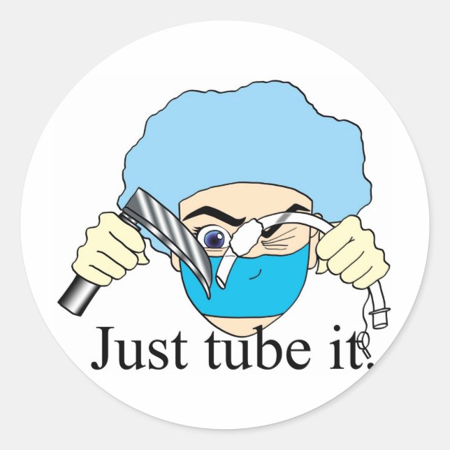 Just tube it classic round sticker (Front)