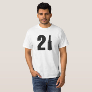 Just Turned 21 Beer Bottle 21st Birthday T-Shirt