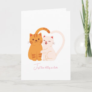 Just Two Kitties in Love Valentine's Day Card