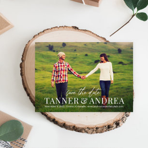 Just Us EDITABLE COLOR Save The Date Card