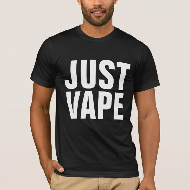JUST VAPE T-Shirts in Black (Front)