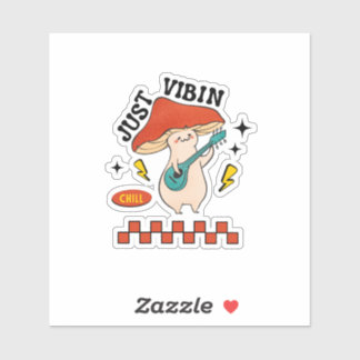 Just Vibin Chill Mushroom Graphic