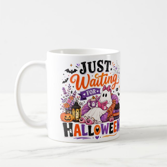 Just Waiting For Halloween Coffee Mug (Left)