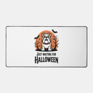 Just Waiting for Halloween Dog Desk Mat