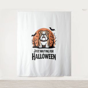 Just Waiting for Halloween Dog Tapestry