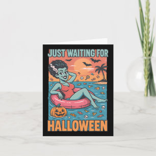 Just Waiting For Halloween Frankensteins Bride Card