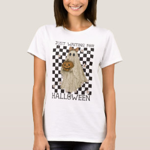 Just Waiting For Halloween Ghost T-Shirt