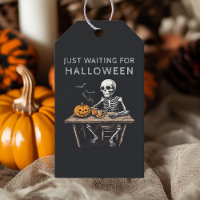"Just Waiting for Halloween Gift Tags | Funny