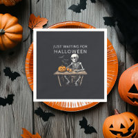 "Just Waiting for Halloween Napkins | Funny