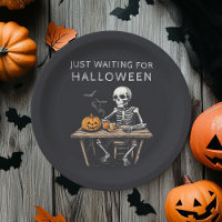 "Just Waiting for Halloween Paper Plates | Funny