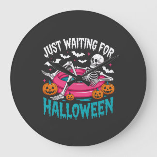 Just Waiting For Halloween Png Large Clock