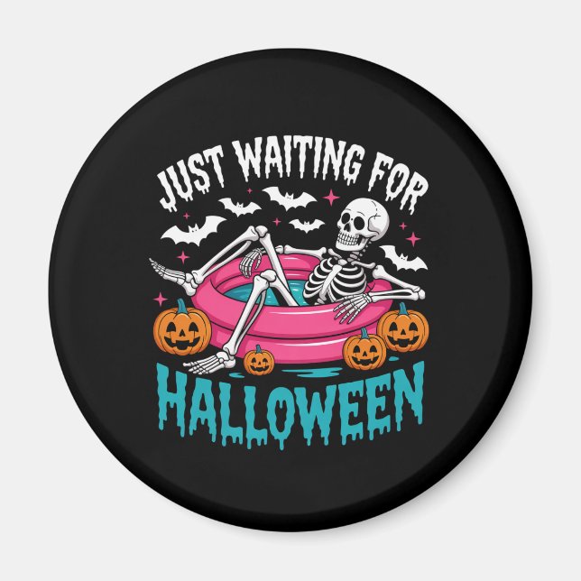 Just Waiting For Halloween Png Magnet (Front)