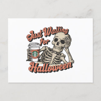 JUST WAITING FOR HALLOWEEN POSTCARD