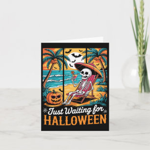 Just Waiting For Halloween Shirt Spooky Ghost Men  Card