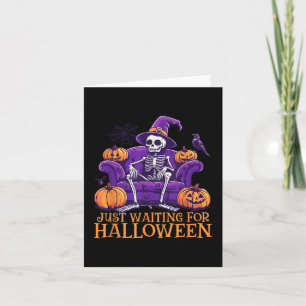 Just Waiting For Halloween Shirt - Summerween Funn Card