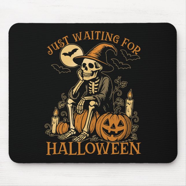 Just Waiting For Halloween Shirt - Summerween Funn Mouse Mat (Front)