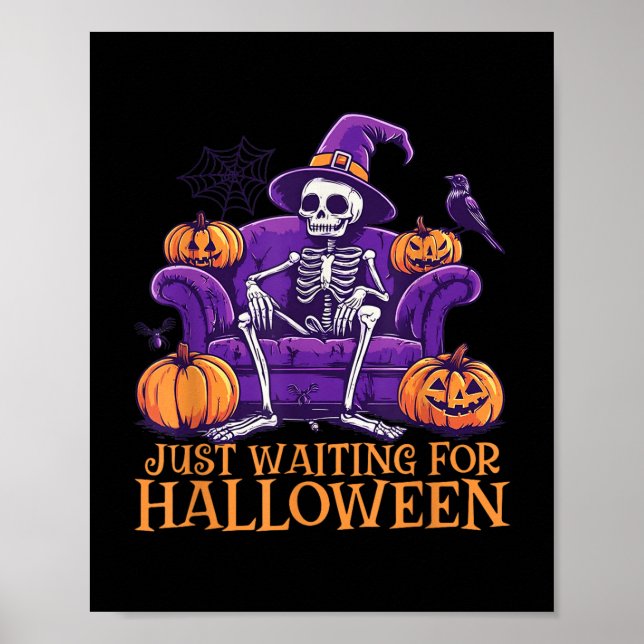 Just Waiting For Halloween Shirt - Summerween Funn Poster (Front)