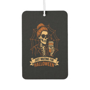 Just Waiting for Halloween Skeleton Car Air Freshener