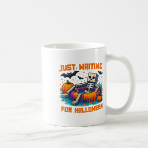 Just Waiting For Halloween Skeleton Coffee Mug