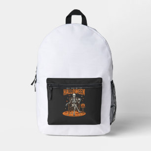 Just Waiting For Halloween Skeleton Design_1 Printed Backpack