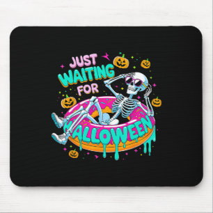 Just Waiting For Halloween Skeleton Doughnut Summe Mouse Mat