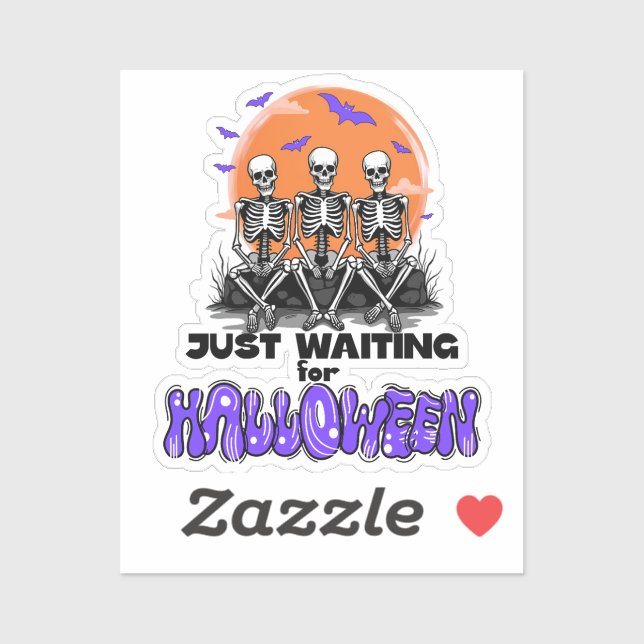 Just Waiting for Halloween, Skeleton Funny (Sheet)