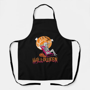 Just Waiting For Halloween Summer Nurse Skeleton P Apron