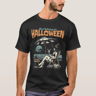 Just Waiting for Halloween Summerween Beach Witch  T-Shirt