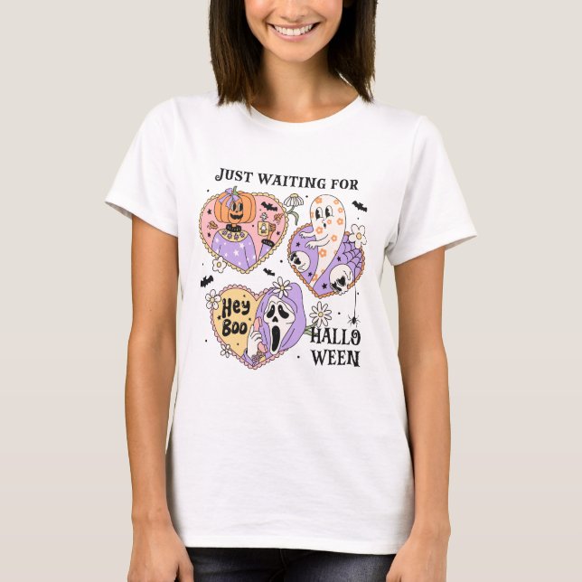Just Waiting for Halloween T-Shirt (Front)