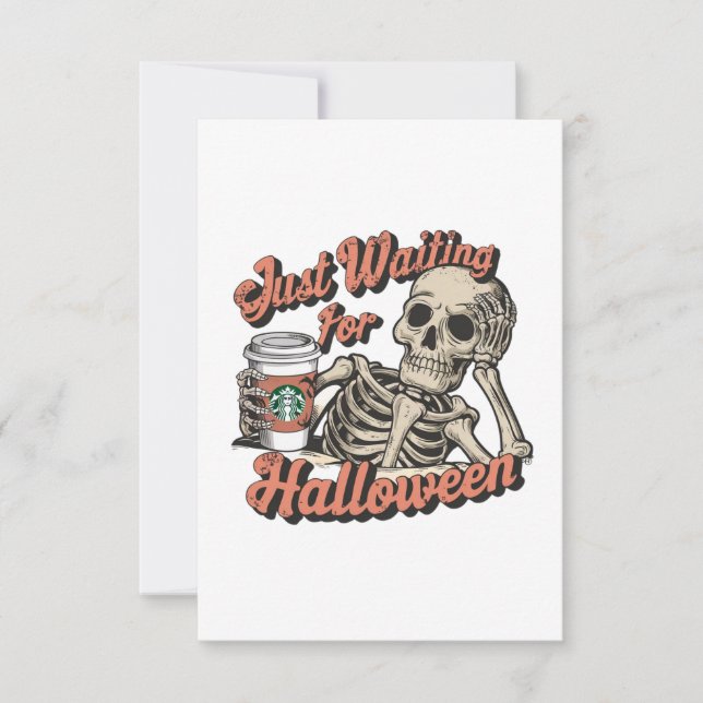 JUST WAITING FOR HALLOWEEN THANK YOU CARD (Front)