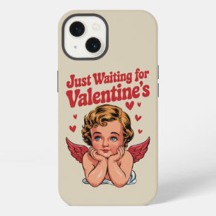 Just Waiting For Valentine's Retro Baby Cupid Love iPhone 13 Case