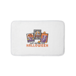 Just Waiting Halloween Fall Vibes Bath Mat