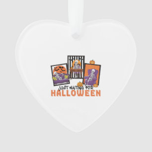 Just Waiting Halloween Fall Vibes Ornament