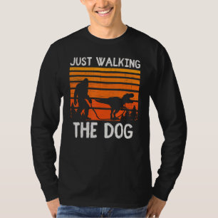 Just Walking The Dog - T Rex Dinosaur Bigfoot Vint T-Shirt