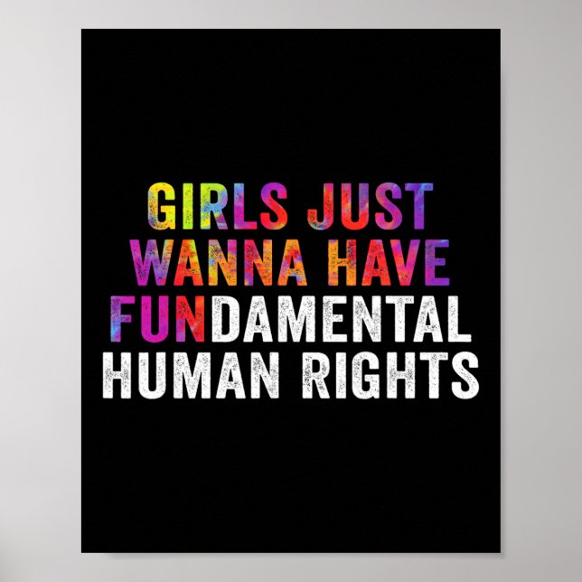 Just Want To Have Fundamental Human Rights Feminis Poster (Front)