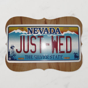 "Just Wed" Las Vegas Eloped Wedding Announcement