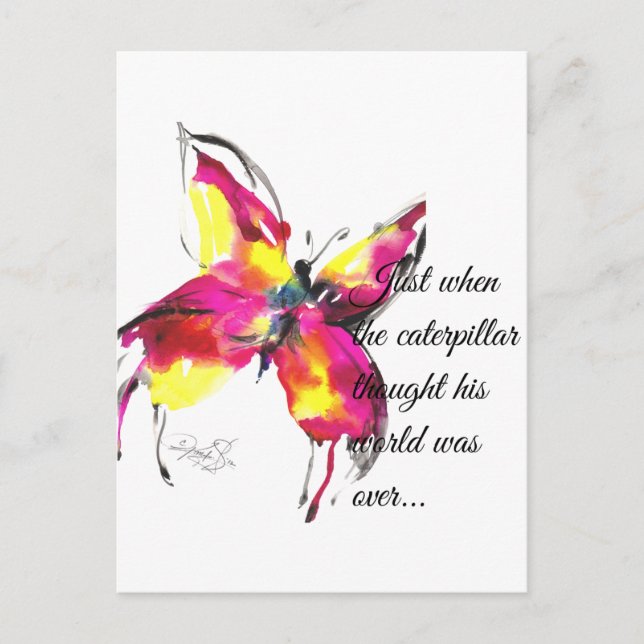 Just when he thought his world was over... postcard (Front)