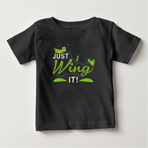 Just Wing it - Grasshopper Keep Trying Quote Baby T-Shirt